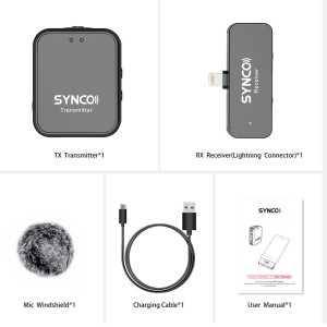 میکروفون یقه ای بی سیم سینکو مدل G1L رابط Lightning